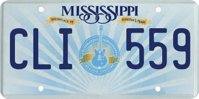 MS license plate CLI559