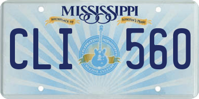 MS license plate CLI560