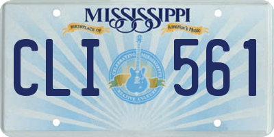 MS license plate CLI561