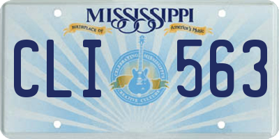 MS license plate CLI563