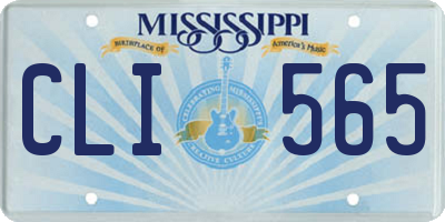 MS license plate CLI565