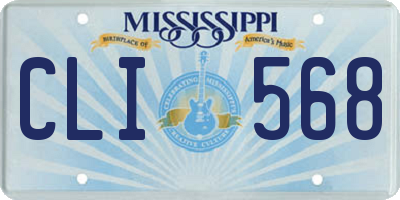 MS license plate CLI568