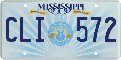 MS license plate CLI572