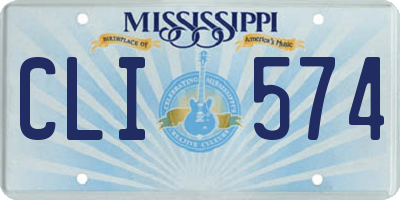 MS license plate CLI574