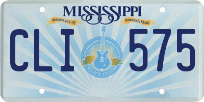 MS license plate CLI575