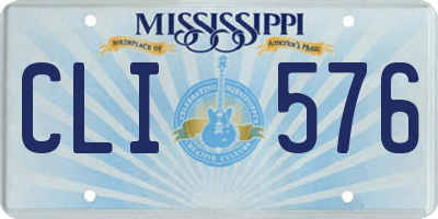 MS license plate CLI576