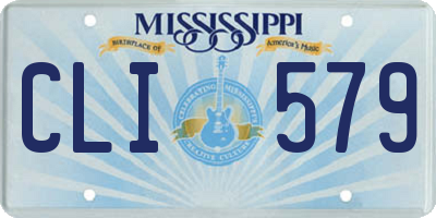 MS license plate CLI579