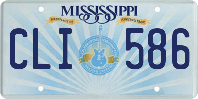 MS license plate CLI586