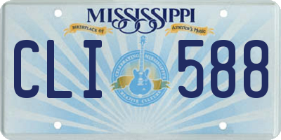 MS license plate CLI588