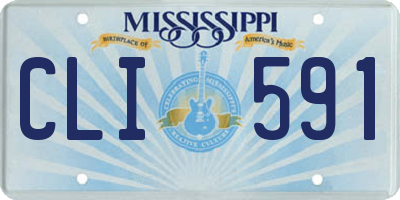MS license plate CLI591
