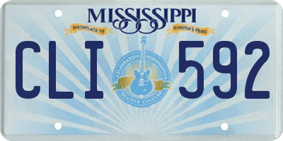 MS license plate CLI592