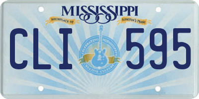 MS license plate CLI595