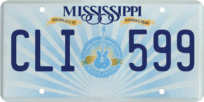 MS license plate CLI599