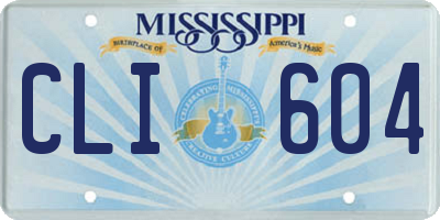 MS license plate CLI604
