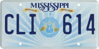 MS license plate CLI614