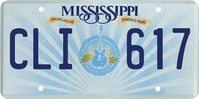 MS license plate CLI617
