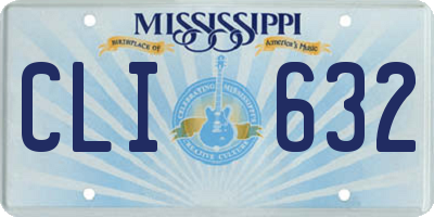 MS license plate CLI632