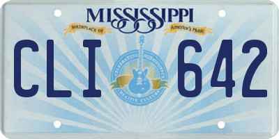 MS license plate CLI642