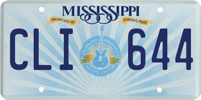 MS license plate CLI644