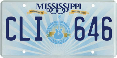 MS license plate CLI646