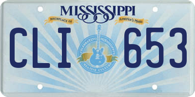MS license plate CLI653