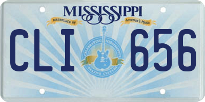 MS license plate CLI656