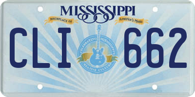 MS license plate CLI662