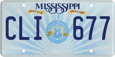 MS license plate CLI677