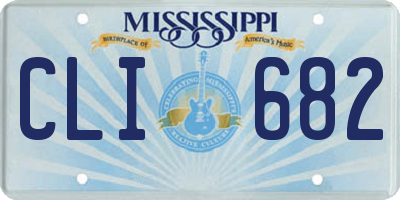 MS license plate CLI682
