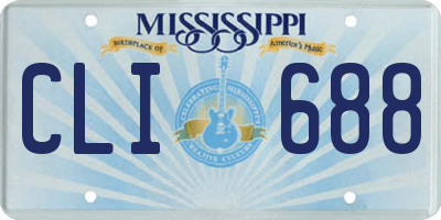 MS license plate CLI688