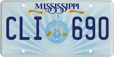 MS license plate CLI690