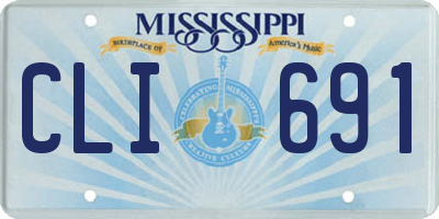 MS license plate CLI691