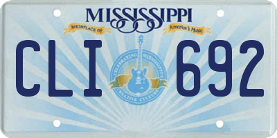 MS license plate CLI692