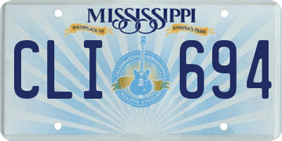 MS license plate CLI694