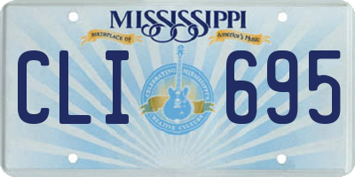 MS license plate CLI695