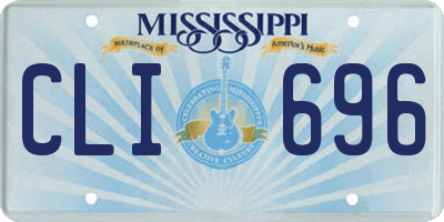 MS license plate CLI696