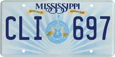 MS license plate CLI697