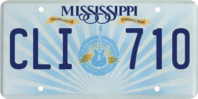 MS license plate CLI710