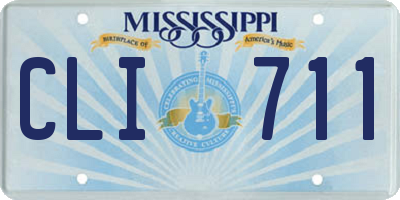 MS license plate CLI711