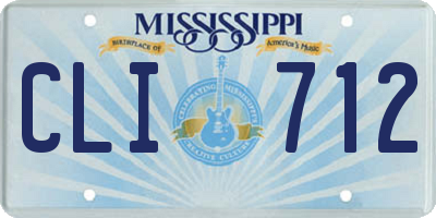 MS license plate CLI712