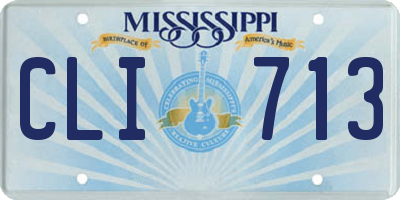MS license plate CLI713