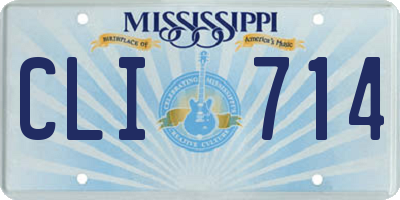 MS license plate CLI714