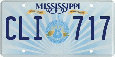 MS license plate CLI717