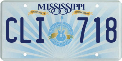 MS license plate CLI718