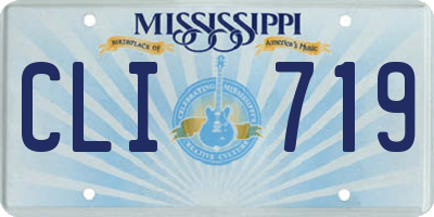 MS license plate CLI719