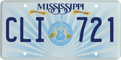MS license plate CLI721
