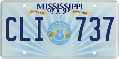 MS license plate CLI737