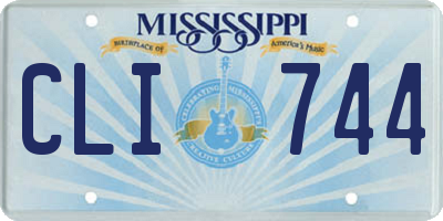 MS license plate CLI744