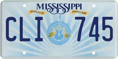 MS license plate CLI745