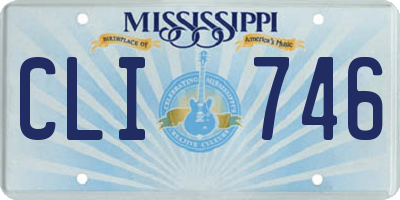 MS license plate CLI746